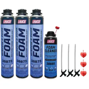 Spray Foam Insulation Kit - High-Density Expanding Foam Sealant with Cleaner Without Gun