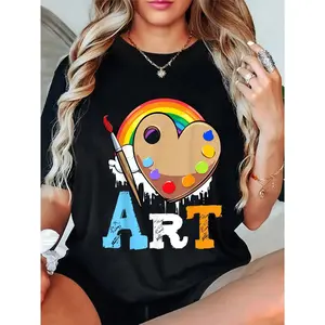 100% Cotton I Love Art Artist Painter Colorful Painting Crafts Gift T-Shirt