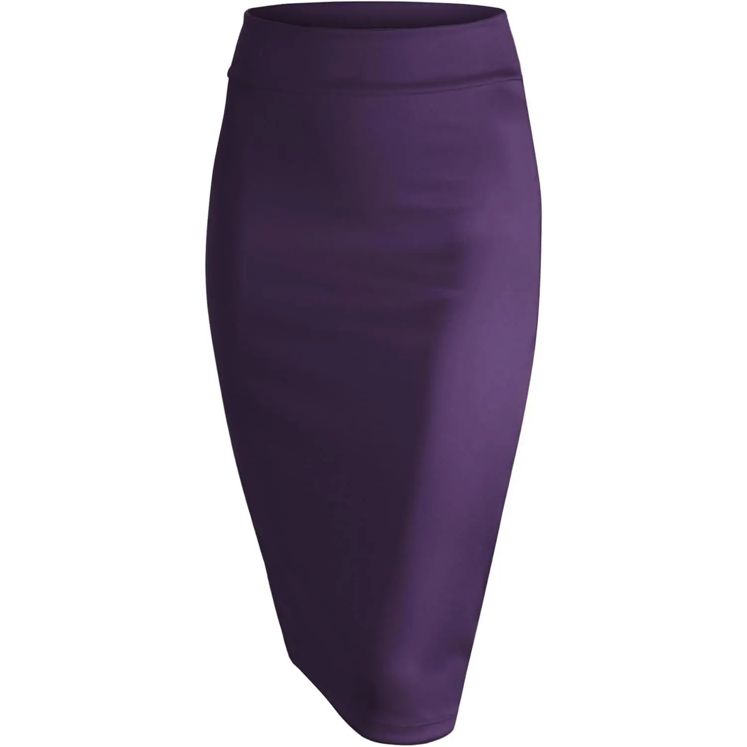 Women's Premium Scuba Stretch Fabric High-Waist Pencil Skirt - Below-Knee Length, Casual Chic Fit, Compatible with Blazer & Blouse, for Office Wear