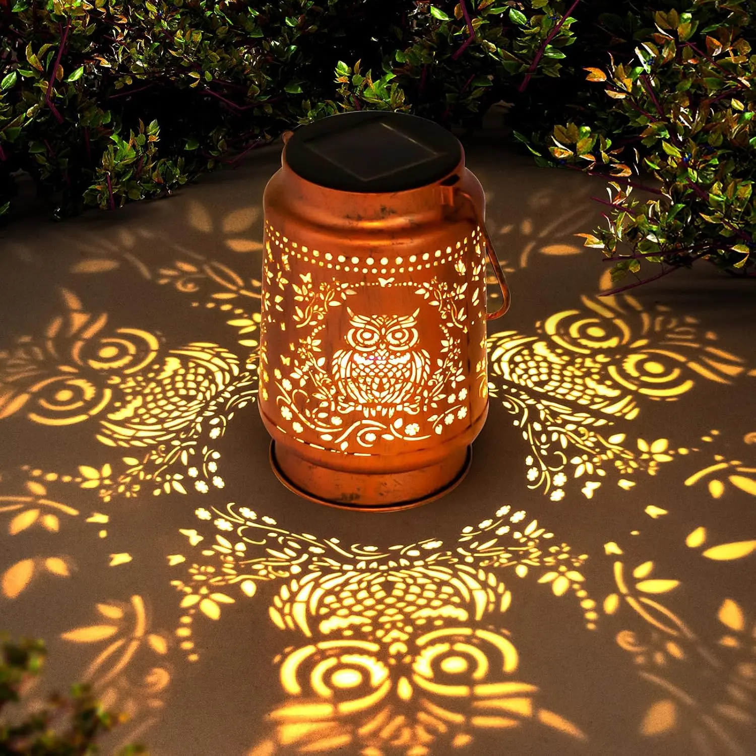 Solar Lanterns Outdoor Garden Decor,Birthday,Retirement Owl Gifts for Women, Mom, Grandma, Friend, Thanksgiving, Decorative Waterproof Hanging LED for Yard, Patio, Lawn, Landscape, Backyard