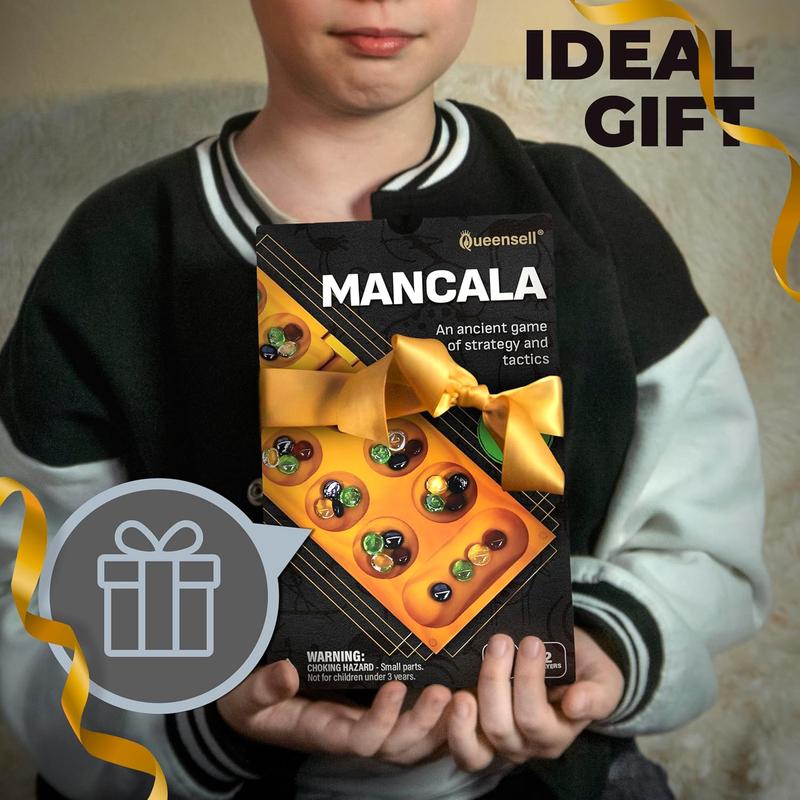 Mancala Board Game with Magnetic Lock