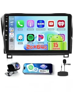 2+64GB Android 15 Car Radio for Toyota Tundra 2007-2013/Toyota Sequoia 2008-2018 with Wireless CarPlay Android Auto, 10.1" Touch Screen Car Stereo with GPS WiFi Bluetooth EQ FM/RDS 26UI