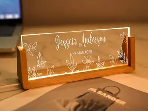 Personalized Desk Plaque with Names, Fancy Office Desk Decor Gift, Ideal Gift For Promotion And New Job, Custom Desk Decor Gift