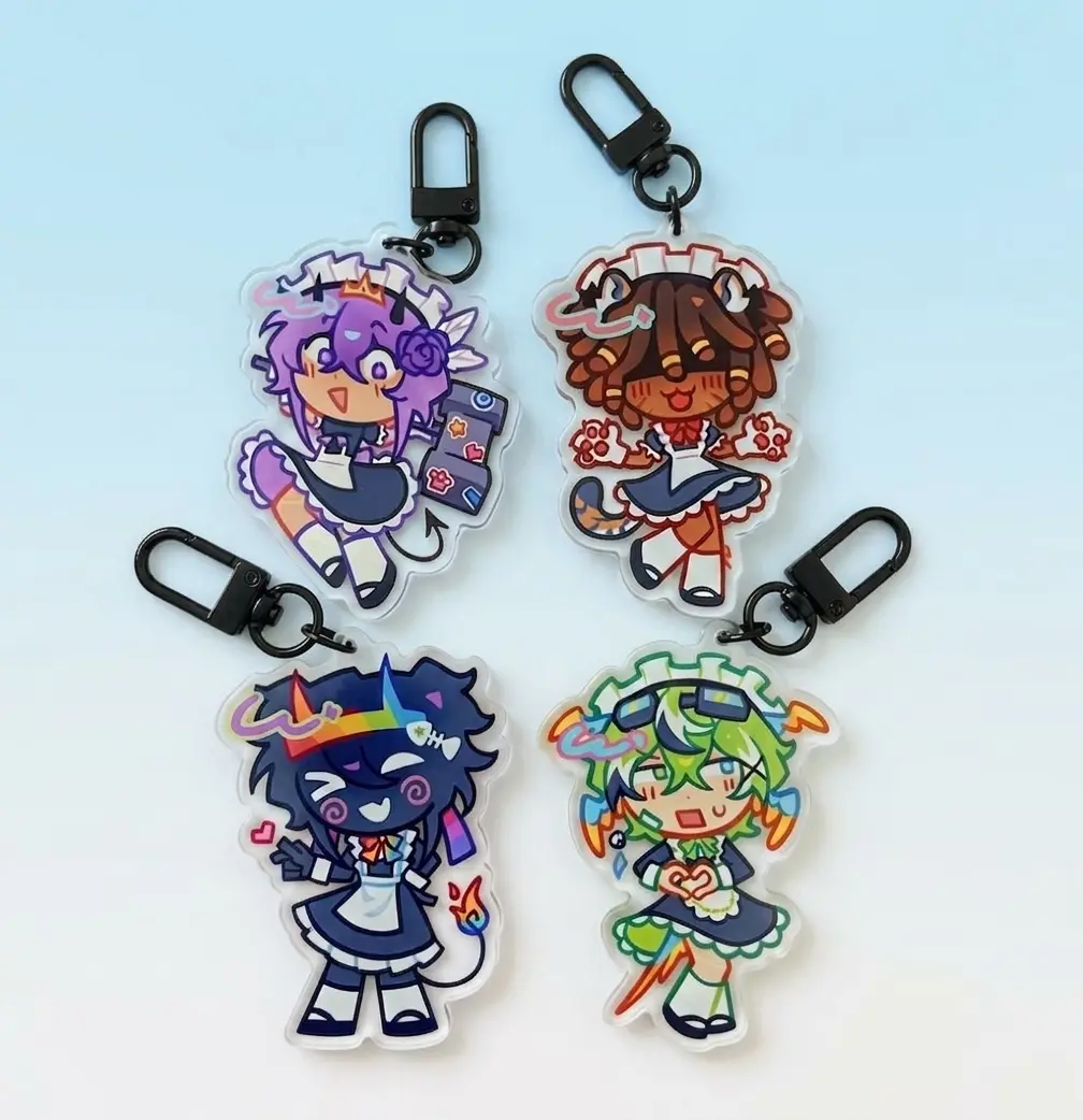 Unstable Universe  MCYT Acrylic Keychains, wemmbu, spokeishere, parrotx2,  flamefrags
