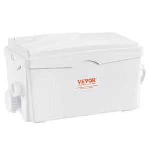 Macerator Pump, 350W, 6000 L/h Flow, 23 ft/7 m Head, Macerator Sewerage Sump Pump with 3 Water Inlets for Basement, Kitchen, Sink, Shower, Bathtub, Laundry Waste Water Disposal Upflush Machine