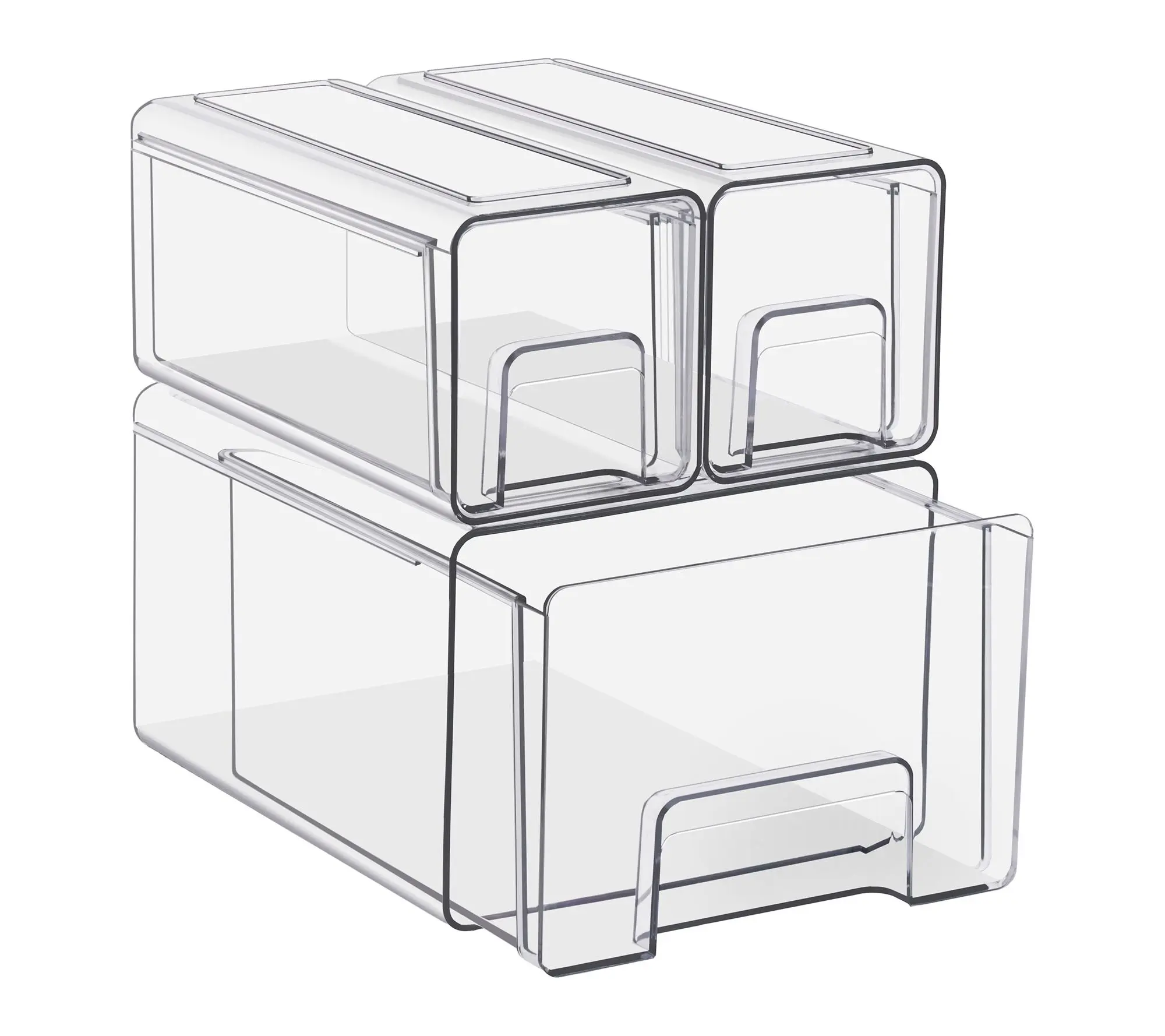Sorbus Clear Stackable Storage Drawers with Handles Sorbus Clear Stackable Storage Drawers with Handles