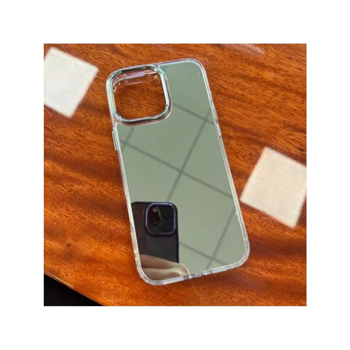Mirror Phone Case For IPhone 16 15 14 13 12 11 Pro Max Plus Simple Protective Cases Can Be Used For Makeup Repair Casing Soft Shockpoof Cover