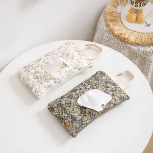 Portable Hanging Mommy Bag Floral Wet Wipes and Tissue Dispenser for Baby Stroller On the Go Travel Storage Organizer Durable Multi Purpose Pouch