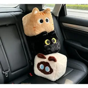 Cat Plush Cube Pillow - Soft Fluffy Cushion Suitable for Homes, Bedrooms, Dorms & Offices, Multicolor Geometric Cat-Themed Decorative Throw Pillow with Fill, Ideal Gift for Cat Lovers, Hand Washable Cozy Bedding Accessory