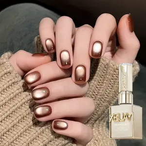 1PC 15ML Light Luxury Coffee Cat's Eye 03 New Popular Nail Polish Gel High Density Delicate Magnetic Powder Super Bright High Saturation Firm Without Hurting Nail Salon Nail Gel Female Gift Salon Nail DIY Art Design