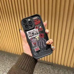 Vintage Street Art Stranger Things Phone Case,for iPhone 16 15 14 13 12 11 17Pro Max,for Samsung S25 S24 S23 S22 Ultra,Gifts For Fans Men Women, Phone Accessories Protection Shockproof Cellphone Smartphone Protector Screen Protector