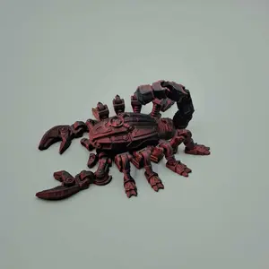 Flexi Factory Cyber Scorpion 3D Printed Fully Articulated Mechanical Beast with Movable Claws & Flexible Tail for Collectors Sci-Fi Fans & Fidget Toy Lovers