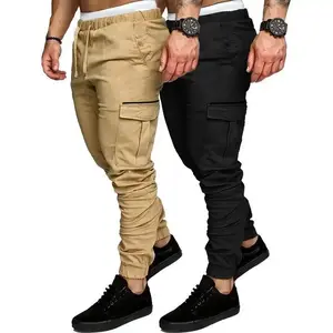 [2 Pack Relaxed Fit Cargo Pants] 2 Pack Cargo Pants For Men - Relaxed Fit Twill Joggers With Elastic Waistband And Stretch Fabric - Casual Wear(Sheets)