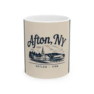 Personalized Afton, NY Ceramic Mug - Perfect Gift for Coffee Lovers, Travel Souvenir, Home Decor, Custom Design