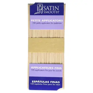 Satin Smooth Petite Wax Applicators, 100-Piece Bulk Packs, for Flawless Hair Removal and Eyebrow Waxing, Ideal for Beauty and Body Care Needs