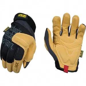 Mechanix Wear Size L Abrasion Protection Work Gloves For Mechanics & Lifting, Uncoated, Hook & Loop Cuff, Full Fingered, Black, Paired PP4X-75-010