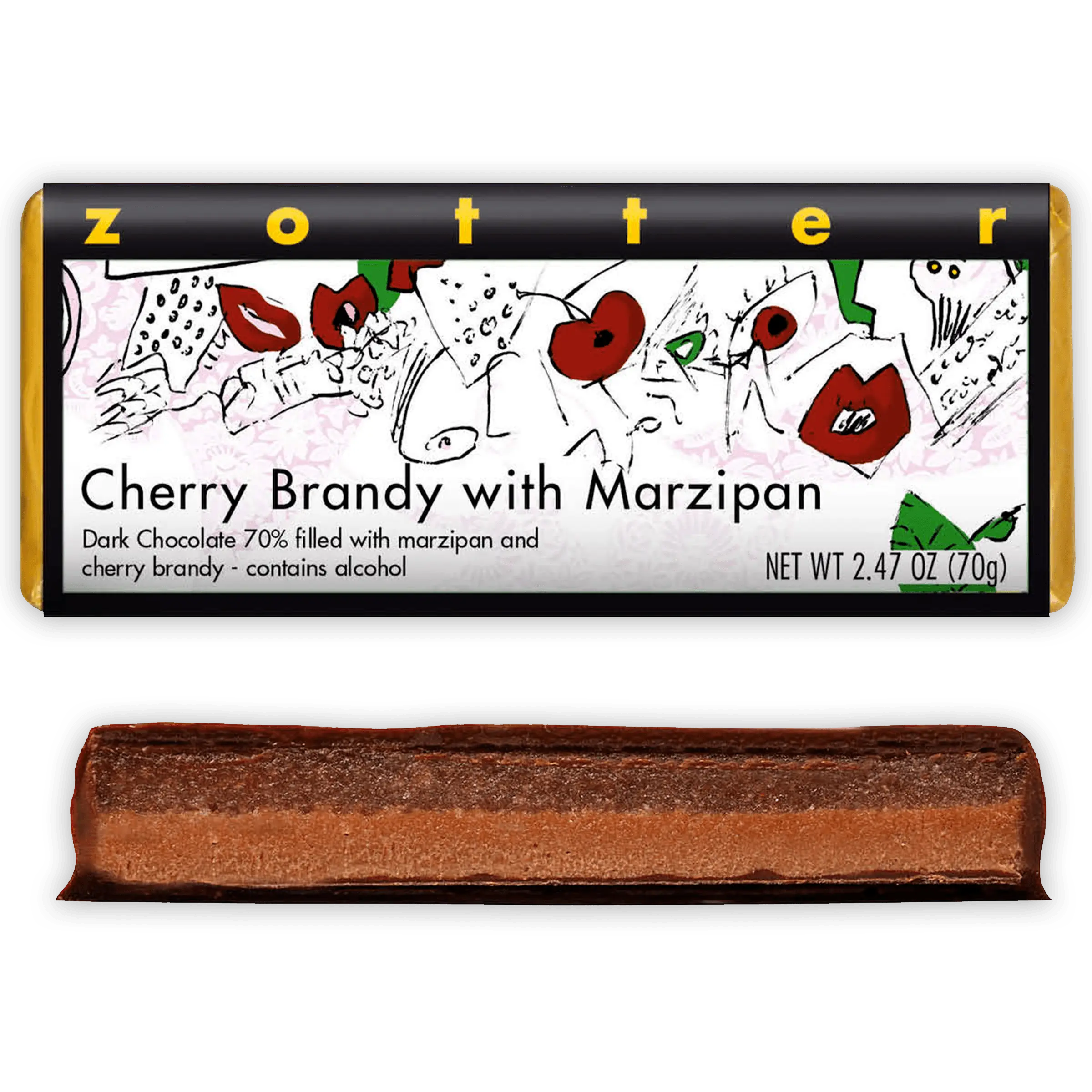 Zotter Cherry Brandy w/ Marzipan (Filled)