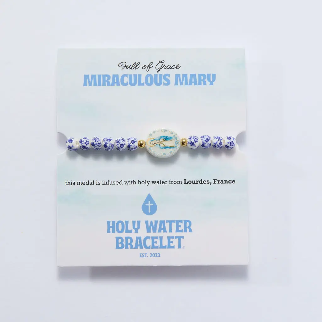 HOLY WATER MIRACULOUS MARY PORCELAIN BRACELET