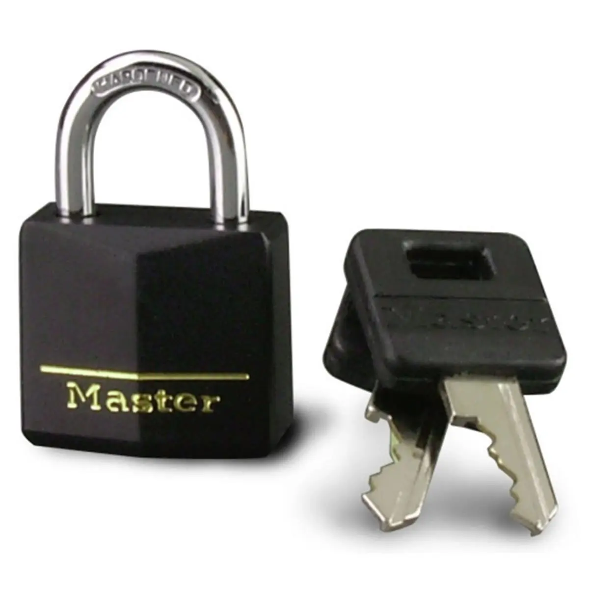 212 MAIN Solid Brass Pick-Resistant Padlock, 1.19in, Black Vinyl Cover, Corrosion Proof, Matching Colored Key-Heads, 0.72x5.56x2.75 Inches, for Everyday Consumer Motorcycle & Automotive Security