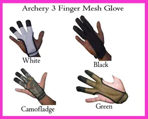 ARCHERS MESH SHOOTING 3 FINGERS GLOVE LEATHER FREE GLOVE HUNTING,SHOOTING GLOVES
