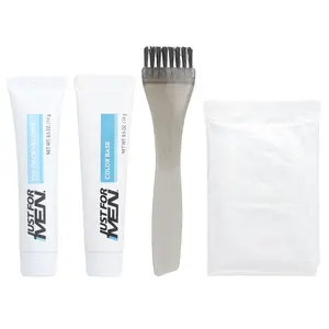 Just for Men Mustache & Beard, Easy Brush-In Color, M-55 Real Black, 1 Multiple Application Kit