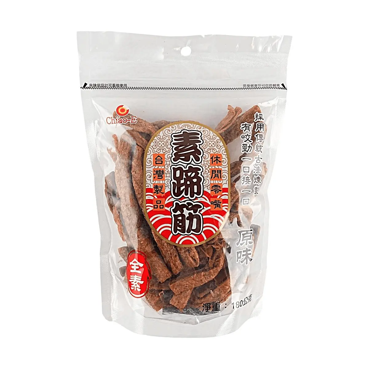 QIAOYI Taiwan Original Vegan "Tendon" - Plant-Based Protein Snack, Chewy & Springy Texture, 180g