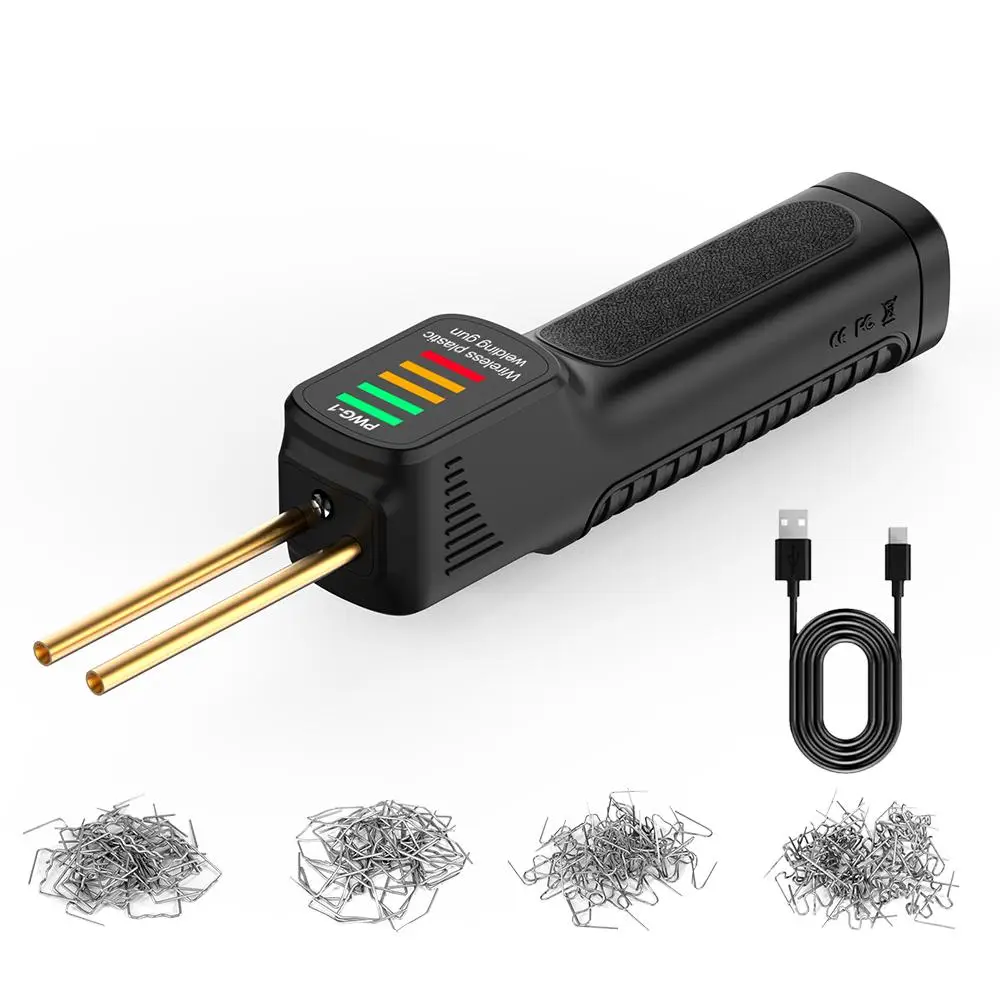 Cordless Plastic Welder, Plastic Welding Machine, Rechargeable Handheld Plastic Welding Kit with Staples, Car Bumper Repair Kit