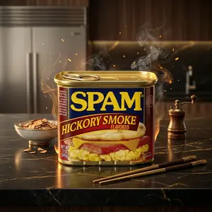 SPAM Hickory Smoke Flavored Canned Meat, Shelf Stable Ready-to-Eat, 12 oz Can