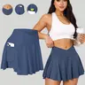 Women's Solid Color Skirt, Casual Sporty Mini Skirt for Tennis, Golf and Workout, Ladies Bottoms for All Seasons, Tennis Attire, Workout Skirts, Sports Skirts, Stretch Skirt