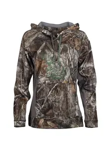 Hunter Fleece Hoodie Realtree Camo, Warm Camouflage Hunting Sweatshirt, Outdoor Cold Weather Pullover Gear for Men and Women