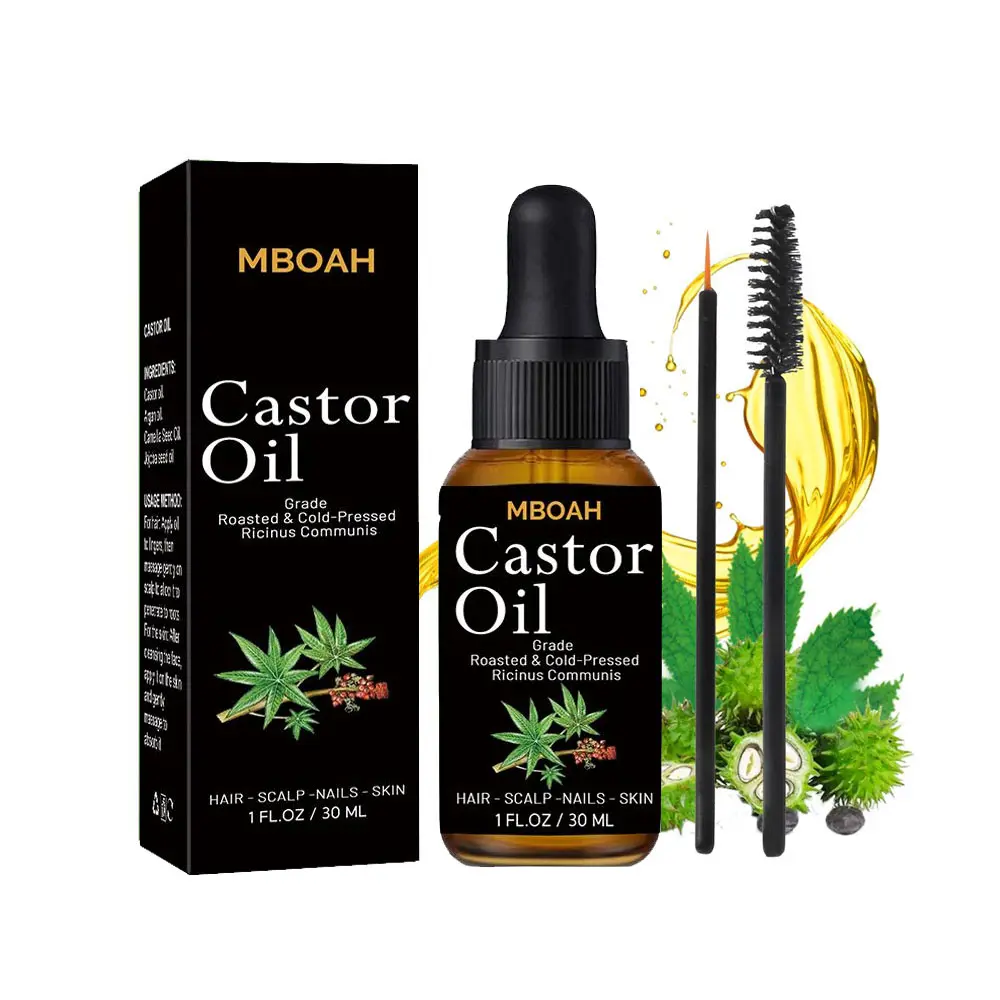 Organic castor oil, cold pressed, hexane free, enriched with camellia seed oil and jojoba oil for hair, lashes and eyebrows, Nourishing hair treatment, Natural Haircare, Hair Care Set