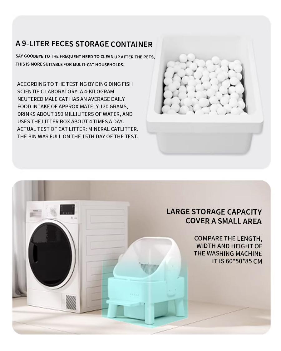 Self-Cleaning Litter Box for Multi-Cat Homes Open-Top Auto Cleaner with APP Control Safety Sensors Odor Lock & Large 10.5L Waste Bin(Only Support 2.4G Wifi) Self-Cleaning Litter Box for Multi-Cat Homes Open-Top Auto Cleaner with APP Control Safety Sensors Odor Lock & Large 10.5L Waste Bin(Only Support 2.4G Wifi)