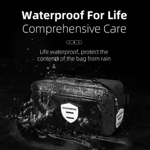 ROCKBROS Bicycle Bag Waterproof Multifunctional Mountain Bike Frame Bag Big Capacity Cycling Handlebar Bag Saddle Bag Fashionable Top Tube Bag  Men's Shoulder Bag Bicycle Accessories