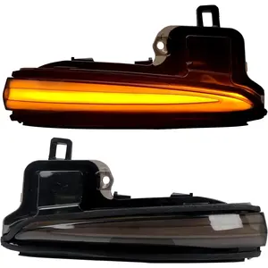 Car Accessories LED Side Mirrors, Sequential Dynamic Turn Signal Lights Indicator, Pair for Toyota Tacoma 2016-2023, RAV4 2019-2025, Highlander 2020-2025, Set of 2, Smoked Black