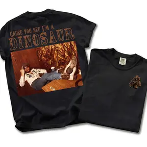 [Comfort Colors] Hank Williiiams Jr. Din0saur W3stern T-Shirt, Vintage shirt for Men & Women, Vintage Graphic Tee