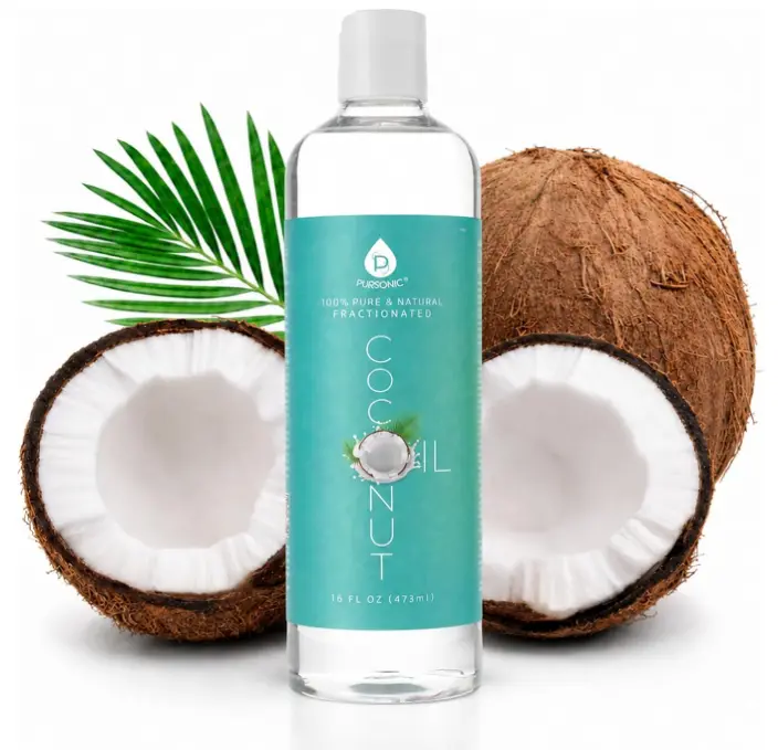 Pursonic Pure Unscented Fractionated Coconut Oil - 16 Oz Multipurpose Oil for Skin, Hair, Body Massage & Makeup Removal - Carrier Oil for Essential Oils and Aromatherapy