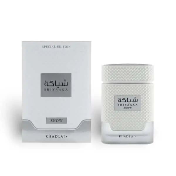 KHADLAJ Shiyaaka Snow Citrusy Musk Unisex EDP Perfume Spray, 3.4oz(100ml), Single Item, Aromatic Citrusy Fragrance