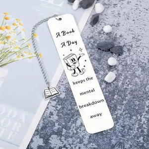 Stainless Steel Bookmark, 1 Count Cute Cartoon Bookmark, Book Accessories, Book Lover Gift, Ideal for Birthdays, Graduations