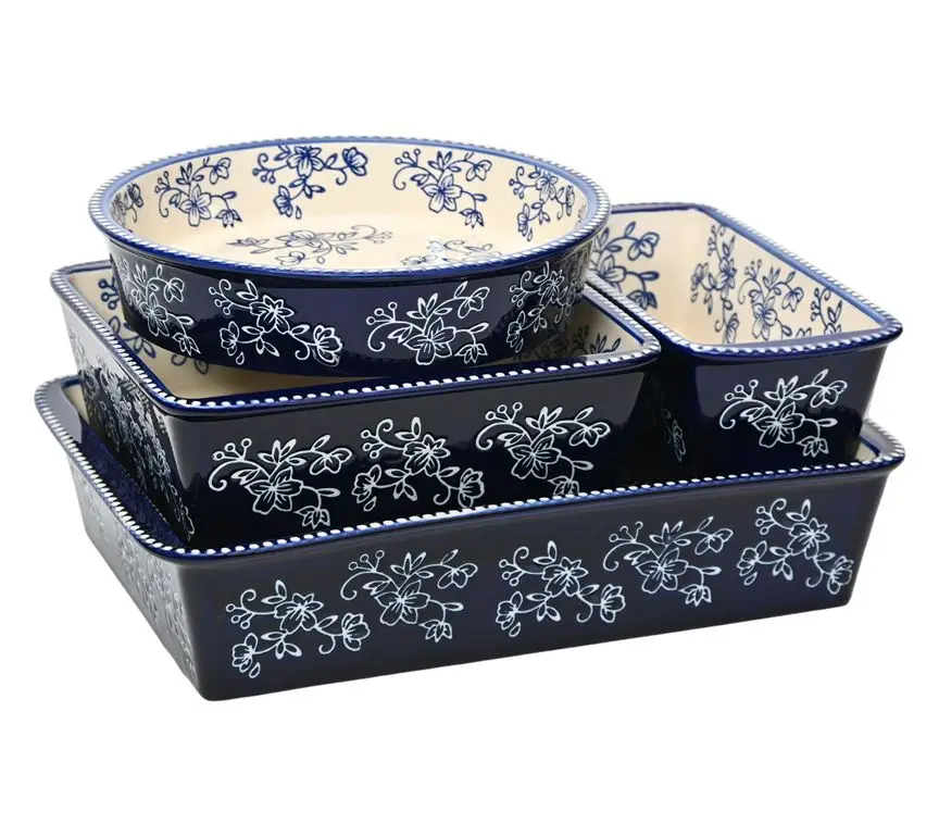 Temp-tations Floral Lace 5-Piece Nestable Bakeware Set