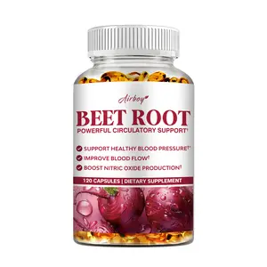 Airboy - Beet Blood Pressure Support Contains Grape Seed Extract and Non-GMO Beetroot Powder for Heart Health Circulation and Blood Flow 120 servings