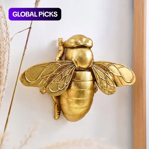 Creative Resin Bee Wall, Mirror Surface Design, Insect Lover Collectible, Home Party Decor, Interior Wall Decor, Decoration Items, Unique Bug Museum Pendant #GLOBAL PICKS