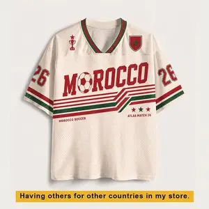 Morocco Soccer Jersey, Retro Atlas Lions Shirt, Custom Name Number Jersey, Moroccan Football Fan Gift