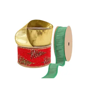 Christmas Ribbon Set 029B – 3 Rolls Craft DIY Deal Bundle