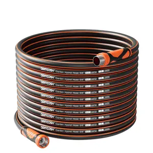 75FT Garden Hose, Garden Hose 75 FT Heavy Duty x 5/8", Lightweight Flexible Water Hose with Nickel-plated Fittings, Kink-Free, Leak-Proof, Easy Storage for Yard, Lawn, Car, Male to Female