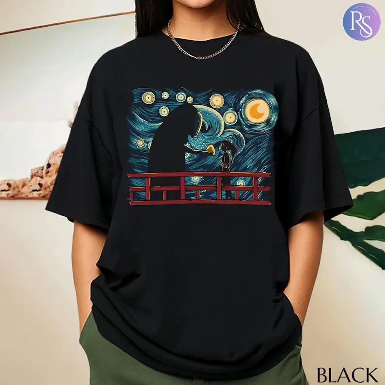 No Face and Chihiro Shirt, Spirited Away Shirt, Hayao Miyazak Fans Gift For Women and Man, Studio Ghibli Gift, Cartoon T-Shirt