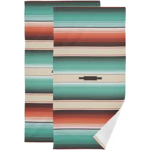 Mexican Turquoise Stripes Hand Towels for Bathroom ,Soft Absorbent Navajo Boho Ethnic Serape Threads Kitchen Dish Towels,Decorative Guest Bathroom Towels for Face,Gym, 14"x28"