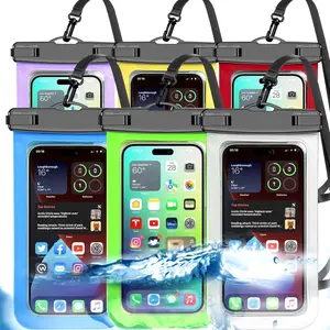 Up to 8.3" 6 Pack Multicolor Universal Waterproof Phone Pouch, Phone Waterproof Case Dry Bag,Protection Level: IP68,Outdoor for Apple iPhone,Samsung,and More,White,Blue,Red,Purple,Yellow,Green