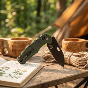 RYZOR Handmade Multi-Purpose Outdoor Utility Tool - G10 Handle & 14C28N Material for Camping