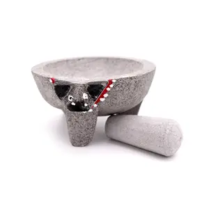 Autentico Molcajete 8" Gris|Authentic Molcajete Gray Stone 8" Kitchen Utensils