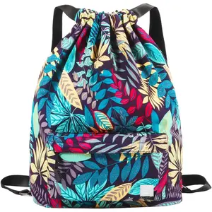 Waterproof Drawstring Bag, Gym Bag Sackpack Sports Beach Backpack for Men Women